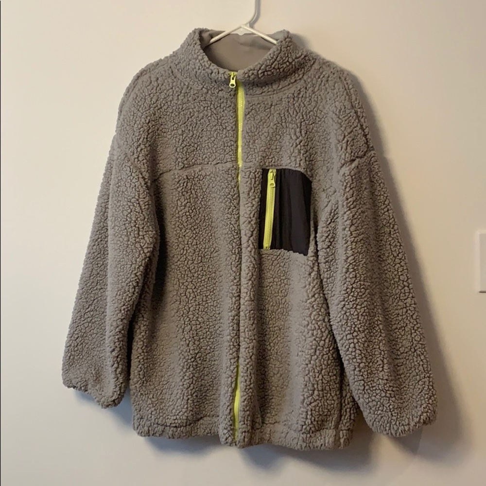 Sherpa Gray Zip-Up